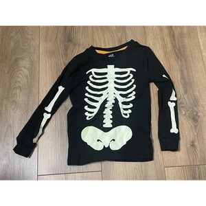 Skeleton‎ Halloween Kids Long Sleeve Shirt Size 4T